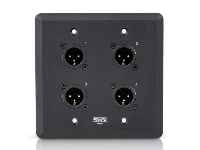 Wall CAT MX-B (Male, Black) - Audio Over Shielded CAT Cable. Capable of Sending Analog Audio, DMX, Clear-Com and AES