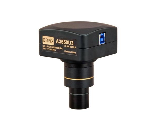 A3550U3 5MP USB3.0 Digital Camera for Microscope with 0.01mm Calibration Slide (Windows 8 & 10, Mac OS X, Linux Compatible)
