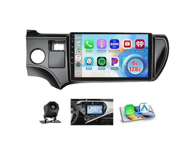 4G+128G Car Radio for Toyota Prius 2012-2014,9'' Incell Screen Full Touchscreen Stereo Wireless CarPlay Android Auto Android 15 32-EQ Bluetooth...