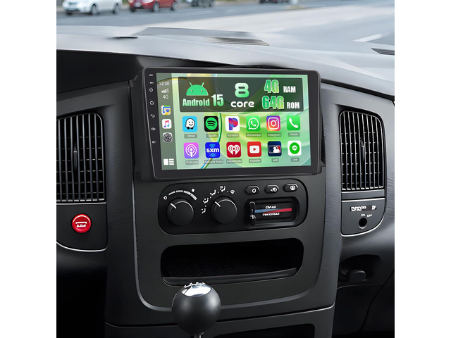 5Ghz WiFi [8 Core 4+64G] Android 15 Car Radio for Dodge RAM 1500/2500/3500 2002-2005 Car Stereo with Wireless Carplay/Android Auto, 9 Inch HD Touch...