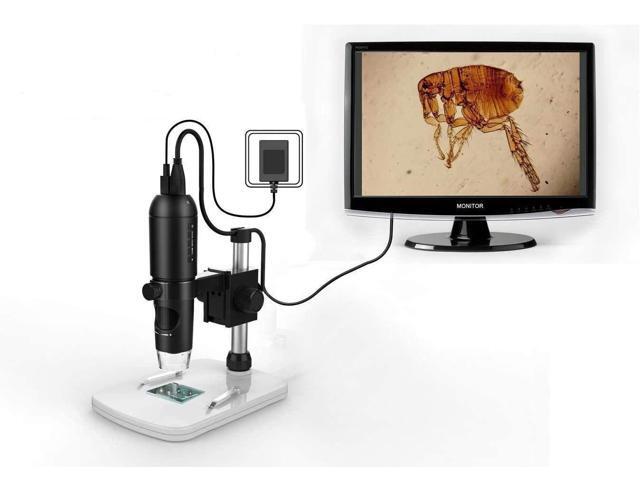 1080P Full HD Digital Microscope, HDMI Microscope, 10x-220x Magnification, to Any Monitor/TV with HDMI-in, Photo Capture, Micro-SD Storage, PC...