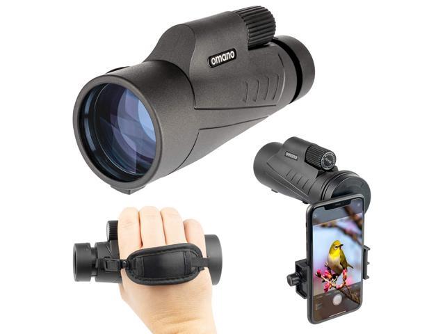 Smithsonian 12x50 Monocular Telescope with Smartphone Adaptor Monoculars for Adults - High Powered Telescope Ideal Monocular for Bird Watching.