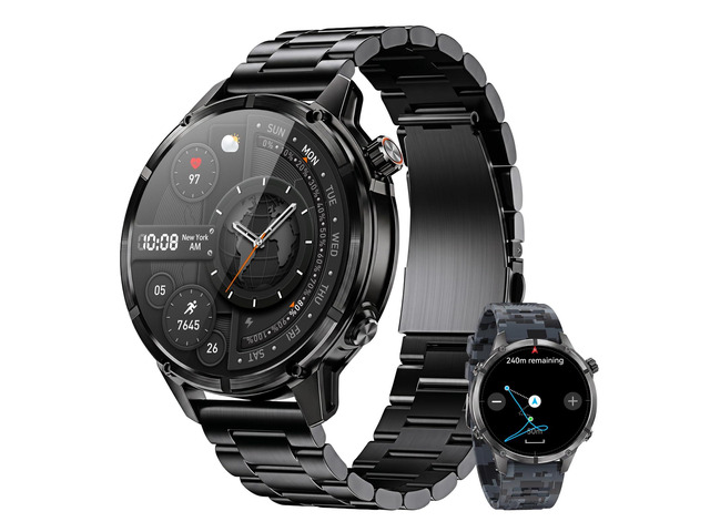 Rugged Smart Watch for Men, Standalone GPS, 1.43' AMOLED, 3 Bands Altimeter, Compass & Barometer, 5ATM Waterproof, 24H GPS Tracking,15-Day...
