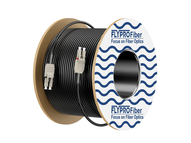 OM3 LC to LC Outdoor Armored Fiber Patch Cable Multimode 50M 164ft, OD-5mm, Duplex 50/125m, 10Gb/40Gb, Uniboot, Direct Burial, LSZH, For Data...