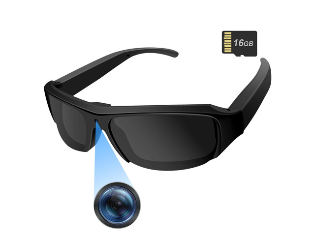 Camera Sunglasses Sports Action Camera Glasses 1080P Video Smart Glasses Cam UV Protection Polarized Lens Support Photos/Videos Recording mit 16GB...