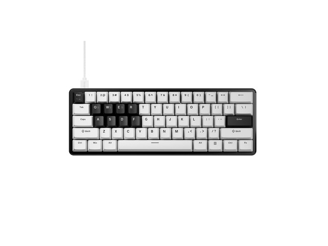 PCMK3HE Gaming Keyboard, 60%, ANSI, White Compact 60% Hall Effect gaming keyboard designed for fast response, precise control, and competitive...