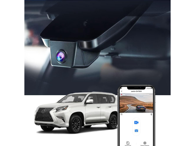 4K Dash Cam Compatible with Lexus GX460 2020 2021 2022 2023 Premium Luxury, OEM Factory Look, UHD 2160P Video, WiFi Connect & APP, Loop Recording,...