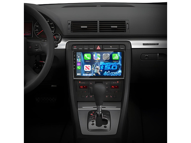 [4+128G] for Audi A4 S4 RS4 2002-2008 Android Radio: 9 inch Incell Touchscreen Stereo - Wireless Carplay and Android Auto, 5G/WiFi, GPS, BT 5.0 +...