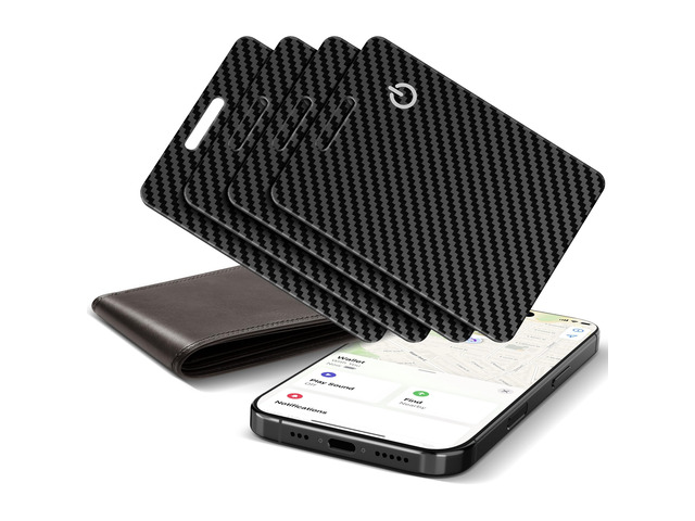 Wallet Tracker Card for Apple Find My (iOS Only), Ultra-Thin Bluetooth Tracker Smart Card Wallet Finder, IP68 Waterproof Slim Item Locator for...