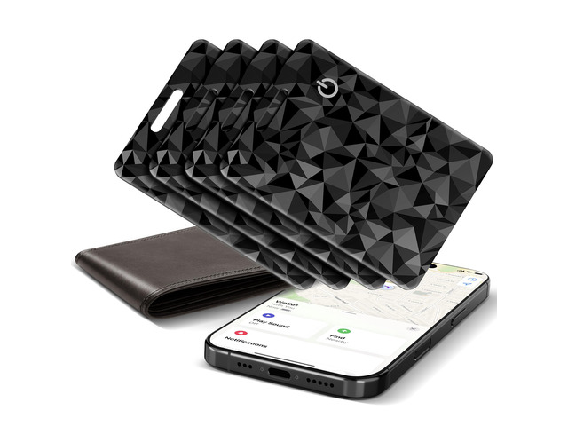 Wallet Tracker Card for Apple Find My (iOS Only), Ultra-Thin Bluetooth Tracker Smart Card Wallet Finder, IP68 Waterproof Slim Item Locator for...