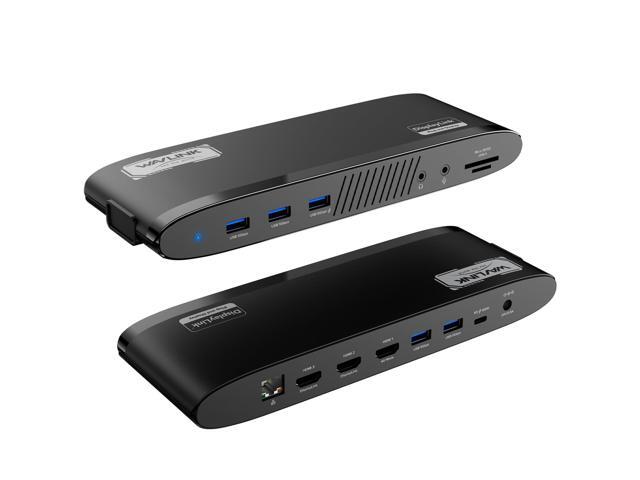 Docking Station, DisplayLink Dock with 3 Monitor for Mac & Windows, 13-in-1 with 100W Charging, 3 HDMI, 5 USB Ports, Ethernet, SD/TF, Audio