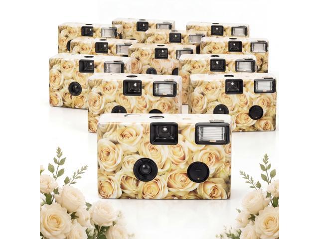 12 Pack Disposable Cameras Bulk for Wedding 35 mm Single Use Film Cameras with Flash for Wedding Reception Guests, Baby Shower, Bridal Shower,.