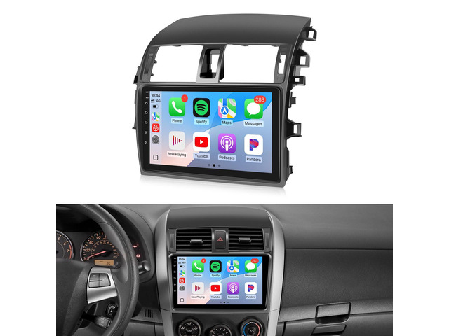 Car Radio for Toyota Corolla 2009 2010 2011 2012 2013 Stereo Replacement with Wireless Carplay Android Auto, 9 Inch Touchscreen with Bluetooth WiFi...