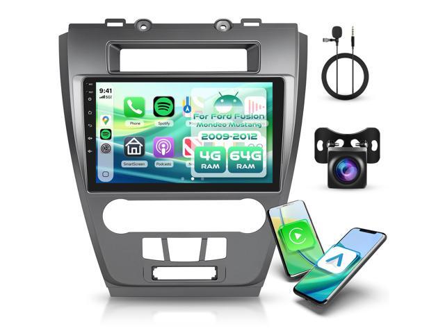 4G+64G Android Car Stereo Radio for Ford Fusion Mondeo Mustang 2009-2012 with Wireless Carplay Android Auto, 10.1'' Touchscreen Head Unit GPS...