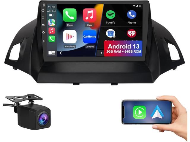 Android 13 Car Radio Compatible for Ford Escape 2013-2016 with Reverse Camera, 9 Inch Touch Screen with GPS/FM/WiFi/Reverse Camera, Support SWC...