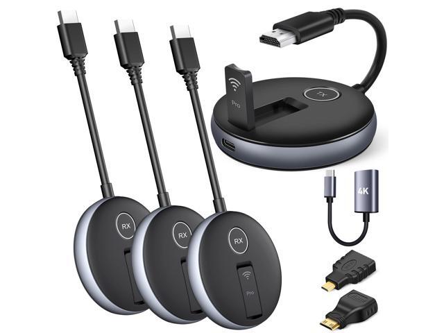 Wireless HDMI G9R PRO- One Transmitter and Three Receivers,165FT/50M Multi-TV Extender Kit, Heat-Control Tech, Plug and Play, 5.8G/2.4G @60Hz-...