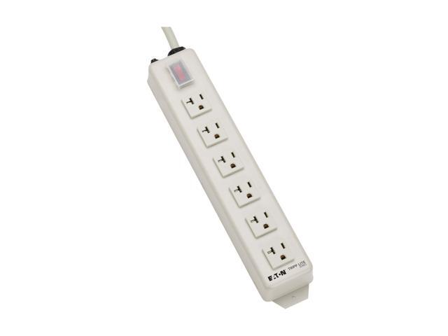 Eaton Series Heavy Duty 20 Amp Power Strip, 6 Outlet, Metal, Under Desk & Wall Mount Option, 6ft Extension Cord, On/Off Switch Cover, Industrial.