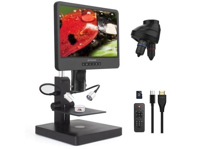 JL249PS 3 Lenses 10 Inch HDMI LCD Digital Microscope, UHD 4000Ã— 24MP Biological Microscope with Prepared Slides, Coin Microscope for Full-Size.