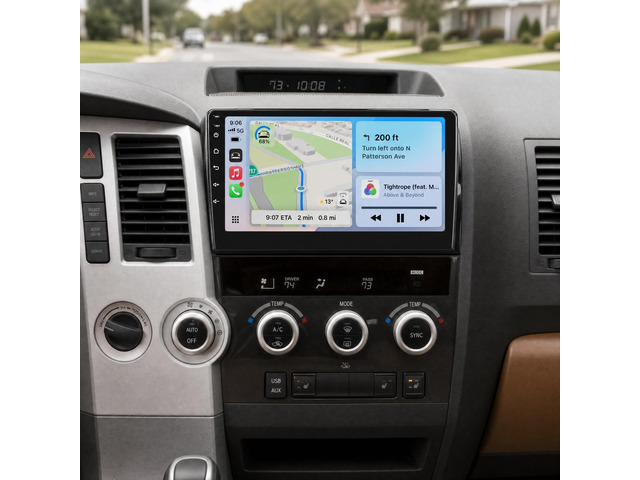 2G+64G Car Stereo Radio for Toyota Tundra 2007-2013 Sequoia 2008-2019, Wireless CarPlay Android Auto, 10.1 inch 2.5D Touchscreen Tundra Stereo,...