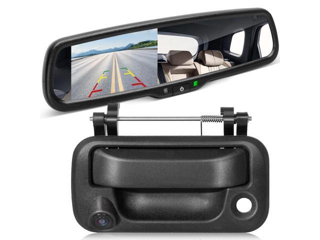 Tailgate Handle Backup Reverse Camera with 4.3' Rear View Mirror Monitor Kit for 2004-2016 Ford F150 F250 F350 F450 F550 Super Duty, Tailgate Latch...