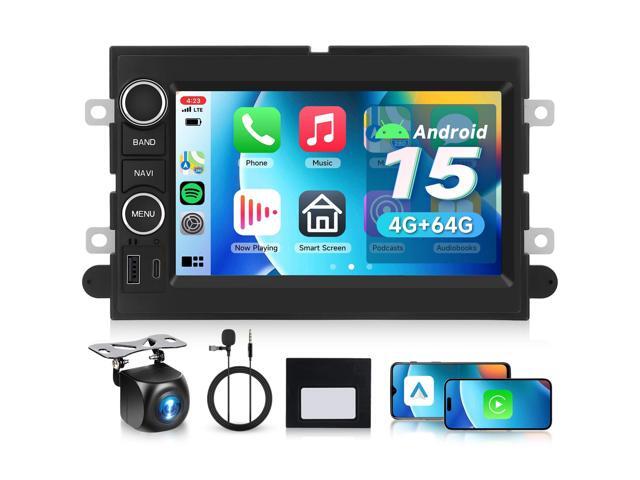 4G+64G for Ford F150/F250/F350 2004-2014 Car Radio with Wireless Carplay/Android Auto, 7 Inch Android 15 Touch Screen Car Stereo, Bluetooth, GPS,...