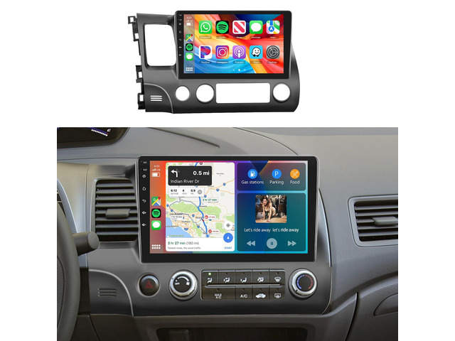 8Core 6G+128G Android 15 5GhzWiFi Radio for Honda Civic 2006-2011 Car Stereo,DSP 46EQ Radio,10.1 Inch 1280X720 IPS Touch Screen Wireless...