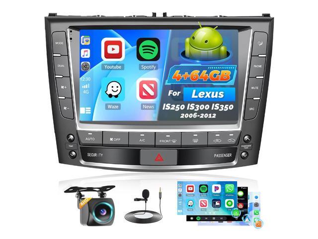 4+64G Android 15 Car Radio for Lexus IS250 IS300 IS350 2006-2012, 9 inch Capacitive HD Touch Screen Bluetooth Head Unit with Carplay Android Auto.