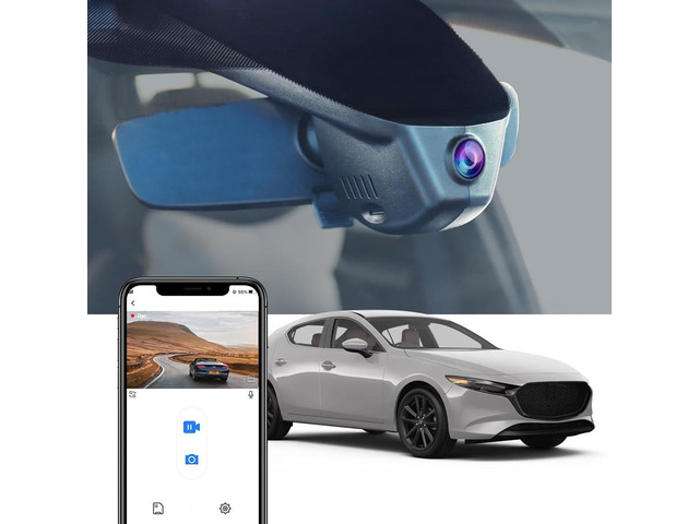 4K Dash Cam Suitable for Mazda 3 2024-2026 Sedan Hatchback (with Sunroof), OEM Factory Look, UHD 2160P Video, WiFi & APP, Loop Recording, Parking...