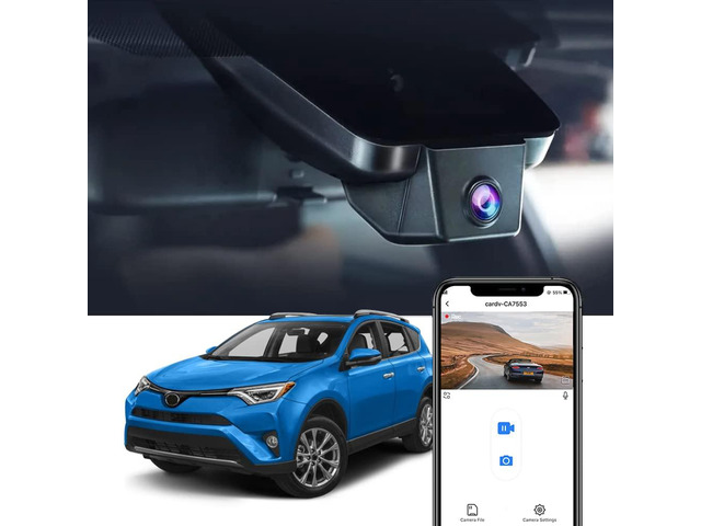 4K Dash Cam Suitable for Toyota RAV4 2017 2018 (Part No Ends with #42080 or 42090), OEM Factory Look, UHD 2160P Video, Built-in WiFi & APP, Loop...
