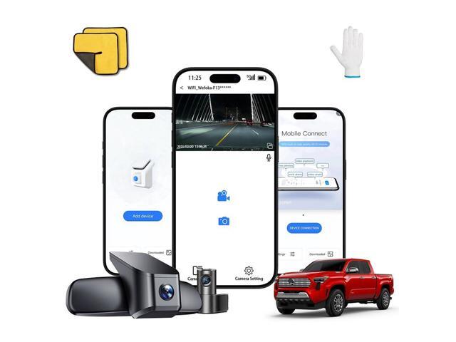 4K Dash Cam Suitable for Toyota Tacoma 2024-2025 SR SR5 TRD Sport Pre-Runner Off Road Limited & Tacoma Hybrid, OEM Look, UHD 2160P Video, WiFi &...