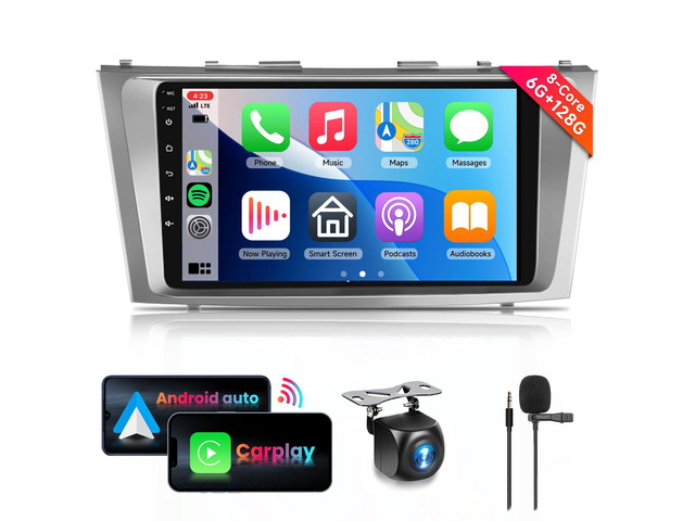 for Toyota Camry 2006-2011 with JBL 8 CORE 6G+128G Car Radio Stereo with Wireless CarPlay Android Auto, 9 Inch 1280 * 720P IPS Touch Screen Android...