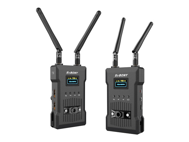 ST1 4K Wireless Video Transmitter and Receiver, 1000FT Low Latency 0.06s with Dual HDMI Out & OLED Screen, 5.8G 9 Channel Lag-Free Experience,...