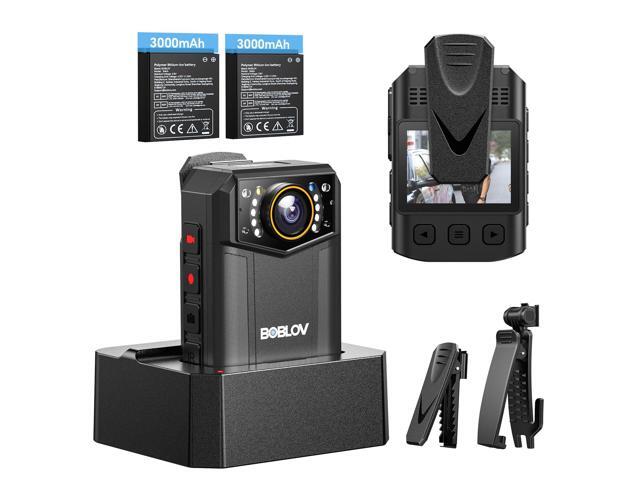 Body Camera 4K B4K6 with 2PCS 3000mAh Batteries, 128GB Body Cam with GPS Tracking, and Convenient Charging Dock 8-10 Hours Recording for Law...