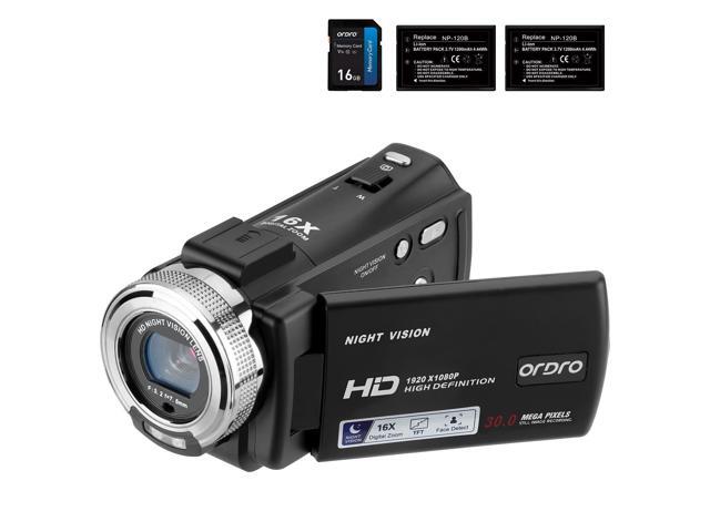 HDV-V12 Video Camera Full HD Camcorder Digital Recorder 1080P 30FPS 30MP 3.0 Inch Rotation LCD 16X Digital Zoom Infrared Night Vision -.