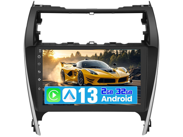 Android 13 Car Radio for Toyota Camry 2012 2013 2014, 10 Inch Wireless CarPlay Android Auto Touch Screen with GPS FM/AM/Wireless Upgrade SWC EQ...