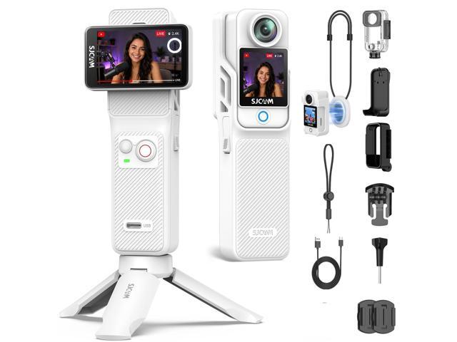 C400 4K YouTube Creator Vlogging Camera,7H Battery Handle,3-in-1 Handheld Wearable Travel Camera with 2.29' Touchscreen, 6-Axis Stabilization,30M...