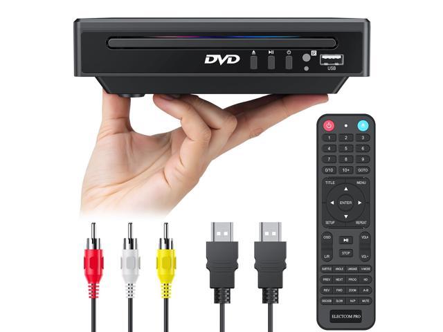 Mini DVD Player for TV: Small Size Region Free for Use in an RV/Trailer, CD Player for Home Stereo System, Included HDMI and RCA Cable, Supported.