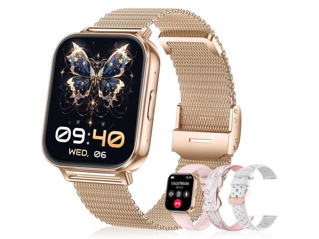 Smart Watch for Women,1000mAh Battery Answer/Make Call,1.85'' Fitness Watch with Heart Rate/SpO2/Sleep Monitor/Health Cycle/Activity Tracker/120+.