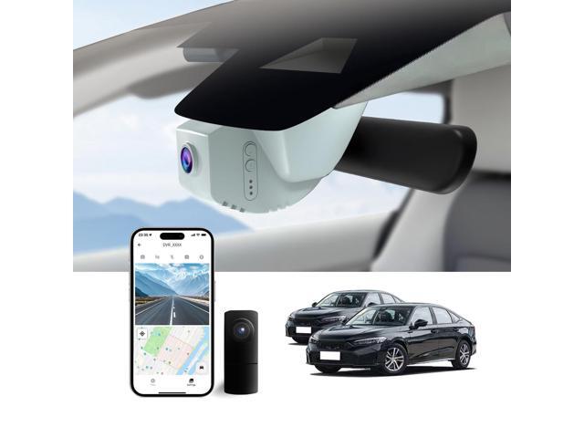 Dual Channel 4K & Rear 1080P Dash cam for Honda Civic(Grey), 22-26 Type R Sport LX EX Touring,Easy Installation,OEM-Style,Collision Detection,Loop.