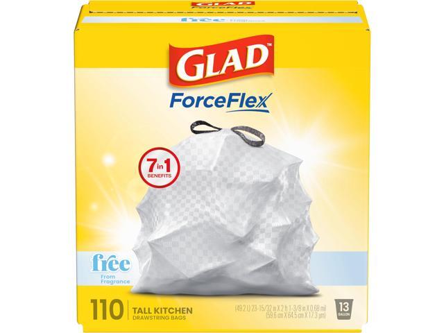 ForceFlex Tall Kitchen Trash Bags, 13 Gallon, Fragrance Free, 110 Count (Package May Vary)