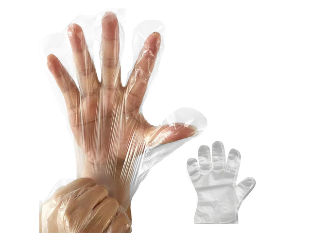 400 PCS Disposable Plastic Gloves Cleaning Gloves Household Food Safe, Latex-Free, Powder-Free, One Size Fits Most for Cooking, Food Service,...