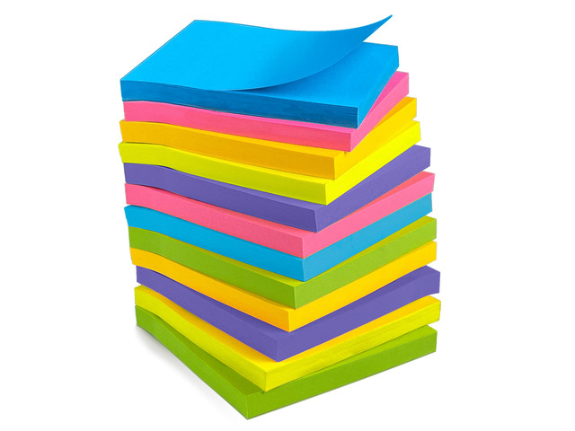 Sticky Notes - 12 Pads, 3x3 - Colorful Self-Stick Post Notes Bulk - Office Desk Accessories Teacher Classroom Must Haves,Aesthetic School...