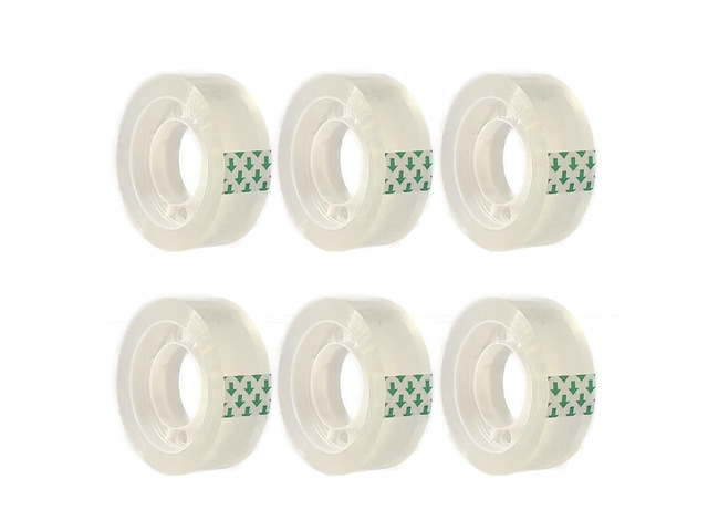 Liaogo 6 Rolls Transparent Tape Refills Rolls, Clear Tape, 3/4 x 1000 in, 1 in Core Gift Wrapping Tape for Office, Home, School