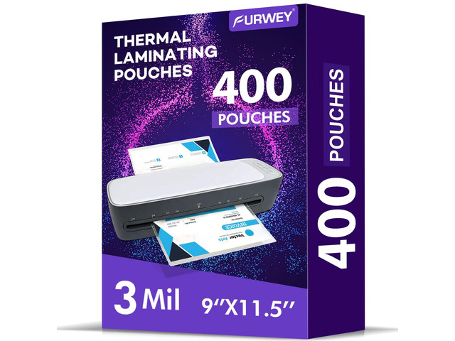 Laminating Sheets,400 Pack,3 mil,9x11.5,Thermal Pouches Holds 8.5x11 Sheets, Clear Letter Size, 9 x 11.5 Inches, Thermal Laminating Pouches, Office...