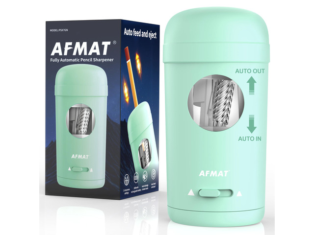Electric Pencil Sharpener, Fully Automatic Pencil Sharpener for 7-8mm Pencils & Colored Pencils, Auto in & Out, Rechargeable Vertical Hands-Free...