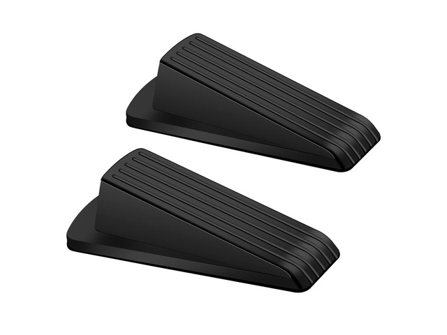 Stoppers, 2 Pack Premium Rubber Door Stoppers for Bottom of Door Security Rubber, Door Stopper Wedge for Carpet Heavy Duty Door