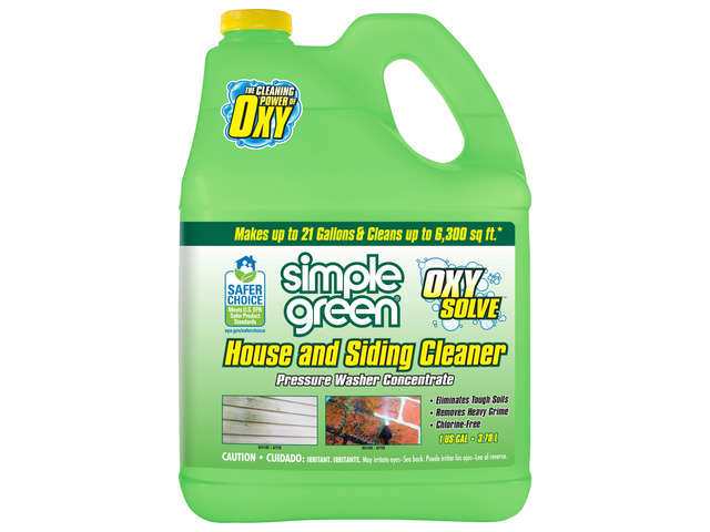 Oxy Solve House and Siding Pressure Washer Cleaner - Removes Stains from Mold & Mildew on Vinyl, Aluminum, Wood, Brick, Stucco - Concentrate 1 Gal