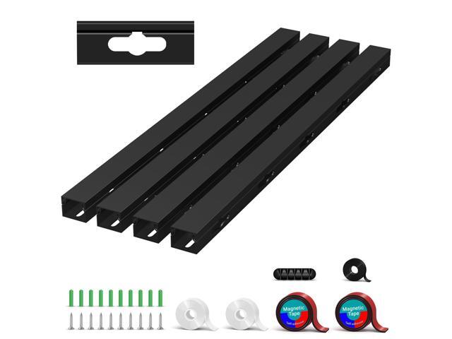 Cable Hider Raceway Kit, Magnetic Cable Management Under Desk with Upgraded Aesthetic Large Hole, Cord Organizer Kit for Hiding Computer, Gaming...