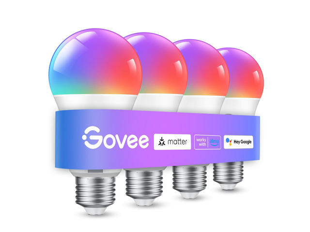Smart Light Bulbs, A19 Color Changing Light Bulb, 800 LM, E26 Base Works with Matter, Alexa and Google Assistant, 16 Million Colors RGBWW, WiFi &...