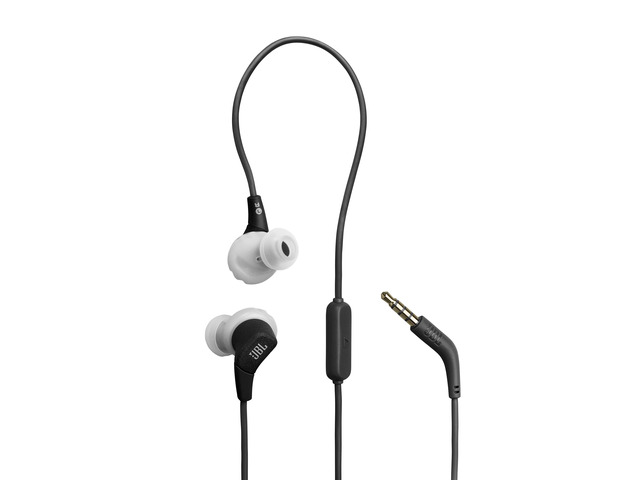 Endurance Run 3 - Wired Sport Headphones - Black/Gray FlipHook technology for versatile wearing style, IP65 dustproof and water-resistant, Pure...